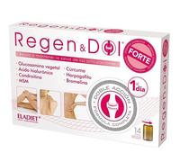 REGENDOL ARTICULACIONES FORTE con Glucosamina y Condroitina - Antiinflamatorio Natural para Huesos y Articulaciónes - Con Vitamina C, MSM, Acido Hialuronico, Curcuma y Harpagofito | 14 Viales ELADIET