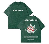Eladio Carrion Don Kbrn Album Merch - Camiseta lavada con cuello redondo y manga corta de algodón para mujer y hombre, verde, L