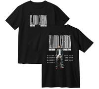 Eladio Carrion Don Kbrn Tour 2026 - Camiseta de algodón unisex con cuello redondo y manga corta, Negro, S