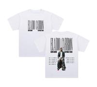 Eladio Carrion Don Kbrn Tour 2026 - Camiseta de manga corta con cuello redondo y algodón para mujer y hombre, blanco, XXS