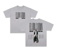 Eladio Carrion Don Kbrn Tour 2026 - Camiseta de manga corta con cuello redondo y algodón para mujer y hombre, gris, XXL