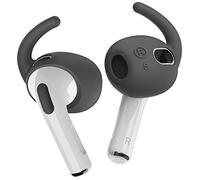elago 4 Pares Funda EarHooks Ganchos de Oreja Compatible con Airpods 3 [Añadido Bolsa de Almacenamiento] Almohadillas Ergonómicas Antideslizantes, 2 Pares de Pequeño Y 2 Pares de Grande (Gris Oscuro)