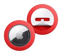 elago Almohadilla de Silicona Compatible con Apple AirTag (2.ª/1.ª generación) - Estuche Adhesivo con Pegatinas Reutilizables (Paquete de 2), Dispositivo de Rastreo No Incluido (Red)