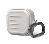 elago Armor Funda Compatible con la Funda de AirPods 4 - Compatible con la Funda de AirPods 4, Mosquetón Incluido, Soporta Carga Inalámbrica, Resistente a los Golpes, Protección Total (Piedra)