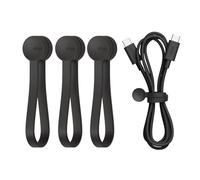 elago Ataduras de Cable Magnéticas Reutilizables, Silicona Premium, Organizador de Cables Multifunción para Hogar, Cocina, Oficina, Viajes [Paquete de 3] (Negro)
