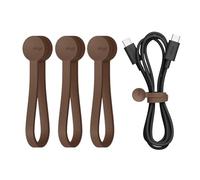 elago Ataduras de Cable Magnéticas Reutilizables, Silicona Premium, Organizador de Cables Multifunción para Hogar, Cocina, Oficina, Viajes [Paquete de 3] (Marrón)