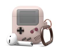 elago AW5 Funda Compatible con AirPods Case 2&1 - Diseño Juego Clásico con Mosquetón, Soporta Carga Inalámbrica (Rosa Piedra)