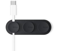 elago Botones Magnéticos de Gestión de Cables, Organice 3 Cables, Potentes Imanes, Adhesivo Reutilizable que se Adhiere a la Superficie, Organización del Escritorio (Negro)