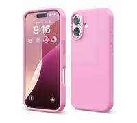 elago Compatible con Funda para iPhone 16, Funda de Silicona Líquida Premium, Funda Protectora de Cuerpo Completo, A Prueba de Golpes, Forro de Microfibra Suave Antirrayas (Rosa Fuerte)