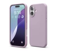 elago Compatible con Funda para iPhone 16, Funda de Silicona Líquida Premium, Funda Protectora de Cuerpo Completo, A Prueba de Golpes, Forro de Microfibra Suave Antirrayas (Morado Suave)