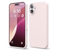 elago Compatible con Funda para iPhone 16 Plus, Funda de Silicona Líquida Premium, Funda Protectora de Cuerpo Completo, A Prueba de Golpes, Forro de Microfibra Suave Antirrayas (Rosa Claro)