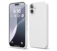 elago Compatible con Funda para iPhone 16 Plus, Funda de Silicona Líquida Premium, Funda Protectora de Cuerpo Completo, A Prueba de Golpes, Forro de Microfibra Suave Antirrayas (Blanco)