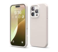 elago Compatible con Funda para iPhone 16 Pro, Funda de Silicona Líquida Premium, Funda Protectora de Cuerpo Completo, A Prueba de Golpes, Forro de Microfibra Suave Antirrayas (Stone)