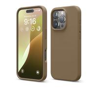 elago Compatible con Funda para iPhone 16 Pro, Funda de Silicona Líquida Premium, Funda Protectora de Cuerpo Completo, A Prueba de Golpes, Forro de Microfibra Suave Antirrayas (Marrón)