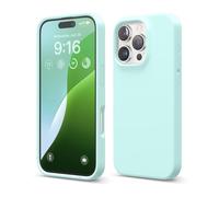 elago Compatible con Funda para iPhone 16 Pro, Funda de Silicona Líquida Premium, Funda Protectora de Cuerpo Completo, A Prueba de Golpes, Forro de Microfibra Suave Antirrayas (Cielo Acuático)