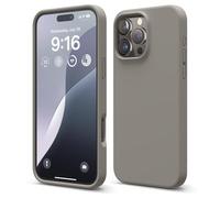 elago Compatible con Funda para iPhone 16 Pro MAX, Funda de Silicona Líquida Premium, Funda Protectora de Cuerpo Completo, A Prueba de Golpes, Forro de Microfibra Suave Antirrayas (Gris Medio)