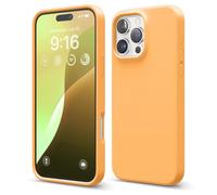 elago Compatible con Funda para iPhone 16 Pro MAX, Funda de Silicona Líquida Premium, Funda Protectora de Cuerpo Completo, A Prueba de Golpes, Forro de Microfibra Suave Antirrayas (Naranja)