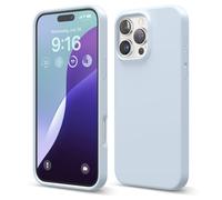 elago Compatible con Funda para iPhone 16 Pro MAX, Funda de Silicona Líquida Premium, Funda Protectora de Cuerpo Completo, A Prueba de Golpes, Forro de Microfibra Suave Antirrayas (Azul Claro)