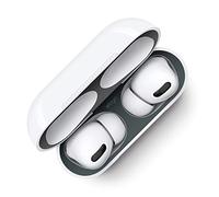 elago Dust Guard Compatible con AirPods Pro - Mejorado Polvo Guardia, Lujoso Aspecto, Protege del Hierro y Las Virutas de Metal [US Patente Registrado] (Gris Oscuro - 2 Sets)