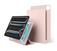 elago Folio Magnética Funda para iPad Pro 11 Pulgadas Cover (M4, M5) - Placa Trasera Acoplable a Materiales Metálicos, Funcionalidad Wake/Sleep, Compatible con Series de Apple Pencil (Rosado Arena)