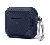 elago Funda Armor Compatible con AirPods 3 | Antigolpes, TPU Duradero, Carga Inalámbrica, Protección Completa (Azul Oscuro)