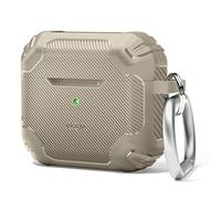 elago Funda Armor Compatible con AirPods 3 Cubierta, Prueba de Golpes, Material de TPU Duradero, Soporta Carga Inalámbrica, Protección Completa (Arena)