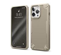 elago Funda Armor Compatible con iPhone 13 Pro [6,1"] | Carcasa Resistente, TPU Premium, Textura de Fibra de Carbono, Diseño Robusto, Protección Completa Antigolpes (Arena)