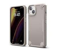 elago Funda Armor Compatible con iPhone 14 [6,1"] | Protección Anticaídas de Grado Militar de EE. UU., Carcasa Resistente, Textura de Fibra de Carbono, Capa Antichoque (Arena)