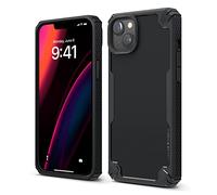 elago Funda Armor Compatible con iPhone 14 Plus [6,7"] | Protección Anticaídas de Grado Militar de EE. UU., Carcasa Resistente, Fibra de Carbono, Capa Antichoque (Negro)