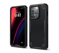 elago Funda Armor Compatible con iPhone 14 Pro Case (6,1"), Protección contra Caídas de Grado Militar de EEUU, Carcasa Protectora de Resistencia, Fibra de Carbono, Capa Antichoque (Negro)