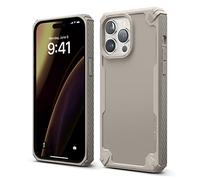 elago Funda Armor Compatible con iPhone 14 Pro MAX [6,7"] | Protección Anticaídas de Grado Militar de EE. UU., Carcasa Resistente, Fibra de Carbono, Capa Antichoque (Arena)