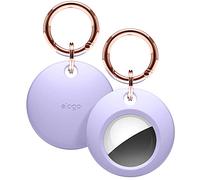 elago Funda Básica Compatible con Apple AirTag (2.ª/1.ª generación) - Llavero Incluido, Silicona de Calidad Alimentaria, Resistente a Rayones (Púrpura)