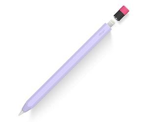 elago Funda Classic Pencil Compatible con Apple Pencil 1ª Generación Case Sleeve, Diseño Clásico Agarre, Piel Protectora, Silicona Premium (Lavanda)