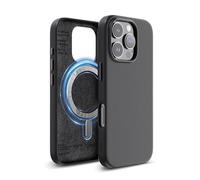 elago Funda Cuero Magnético Compatible con Funda para iPhone 16 Pro, Compatible con Todos los Accesorios MagSafe, 6.3 Pulgadas - Imanes Integrados, Cuero Vegano (Negro)