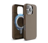 elago Funda Cuero Magnético Compatible con Funda para iPhone 16 Pro, Compatible con Todos los Accesorios MagSafe, 6.3 Pulgadas - Imanes Integrados, Cuero Vegano (Topo)