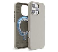 elago Funda Cuero Magnético Compatible con Funda para iPhone 16 Pro MAX, Compatible con Todos los Accesorios MagSafe, 6.9 Pulgadas - Imanes Integrados, Cuero Vegano (Gris Claro)