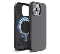 elago Funda Cuero Magnético Compatible con Funda para iPhone 16 Pro MAX, Compatible con Todos los Accesorios MagSafe, 6.9 Pulgadas - Imanes Integrados, Cuero Vegano (Negro)