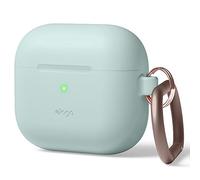elago Funda de Silicona Compatible con AirPods 3, Silicona Premium, Soporta Carga Inalámbrica, Prueba de Golpes (Menta)