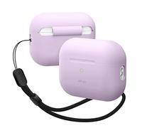 elago Funda de Silicona Compatible con AirPods Pro de 2ª Generación de Apple, Correa Redonda Incluida, Funda Protectora, LED Frontal Visible, Soporta Carga Inalámbrica (Lavanda)
