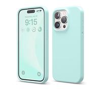 elago Funda de Silicona Líquida para iPhone 15 Pro | Silicona Premium, Protección Completa de 4 Capas, Antigolpes, Forro Suave de Microfibra Antiarañazos (Cielo Acuático)