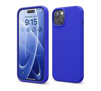 elago Funda de Silicona Líquida para iPhone 15 | Silicona Premium, Protección Completa de 4 Capas, Antigolpes, Forro Suave de Microfibra Antiarañazos (Azul Cobalto)