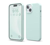 elago Funda Silicona Líquida Compatible con iPhone 15, Silicona Premium, Funda Protectora Cuerpo Completo [Estructura A Prueba de Golpes 4 Capas], Forro Microfibra Suave Antiarañazos (Menta)