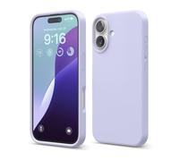 elago Funda de Silicona Líquida Premium para iPhone 16 | Carcasa Protectora Integral, Antigolpes, Forro de Microfibra Suave Antirrayas (Púrpura)