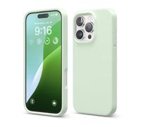 elago Funda de Silicona Líquida Premium para iPhone 16 Pro | Carcasa Protectora Integral, Antigolpes, Forro de Microfibra Suave Antirrayas (Menta Suave)