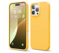 elago Funda de Silicona Líquida Premium para iPhone 16 Pro MAX | Carcasa Protectora Integral, Antigolpes, Forro de Microfibra Suave Antirrayas (Luz Solar)