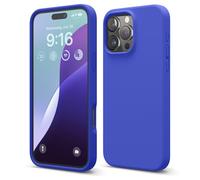 elago Funda de Silicona Líquida Premium para iPhone 16 Pro MAX | Carcasa Protectora Integral, Antigolpes, Forro de Microfibra Suave Antirrayas (Azul Cobalto)