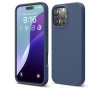 elago Funda de Silicona Líquida Premium para iPhone 16 Pro MAX | Carcasa Protectora Integral, Antigolpes, Forro de Microfibra Suave Antirrayas (Índigo Vaquero)