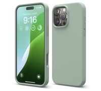 elago Funda de Silicona Líquida Premium para iPhone 16 Pro MAX | Carcasa Protectora Integral, Antigolpes, Forro de Microfibra Suave Antirrayas (Verde Caqui)