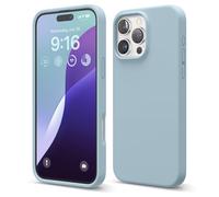 elago Funda de Silicona Líquida Premium para iPhone 16 Pro MAX | Carcasa Protectora Integral, Antigolpes, Forro de Microfibra Suave Antirrayas (Azul Alpino)