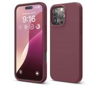 elago Funda de Silicona Líquida Premium para iPhone 16 Pro MAX | Carcasa Protectora Integral, Antigolpes, Forro de Microfibra Suave Antirrayas (Rojo Vino)